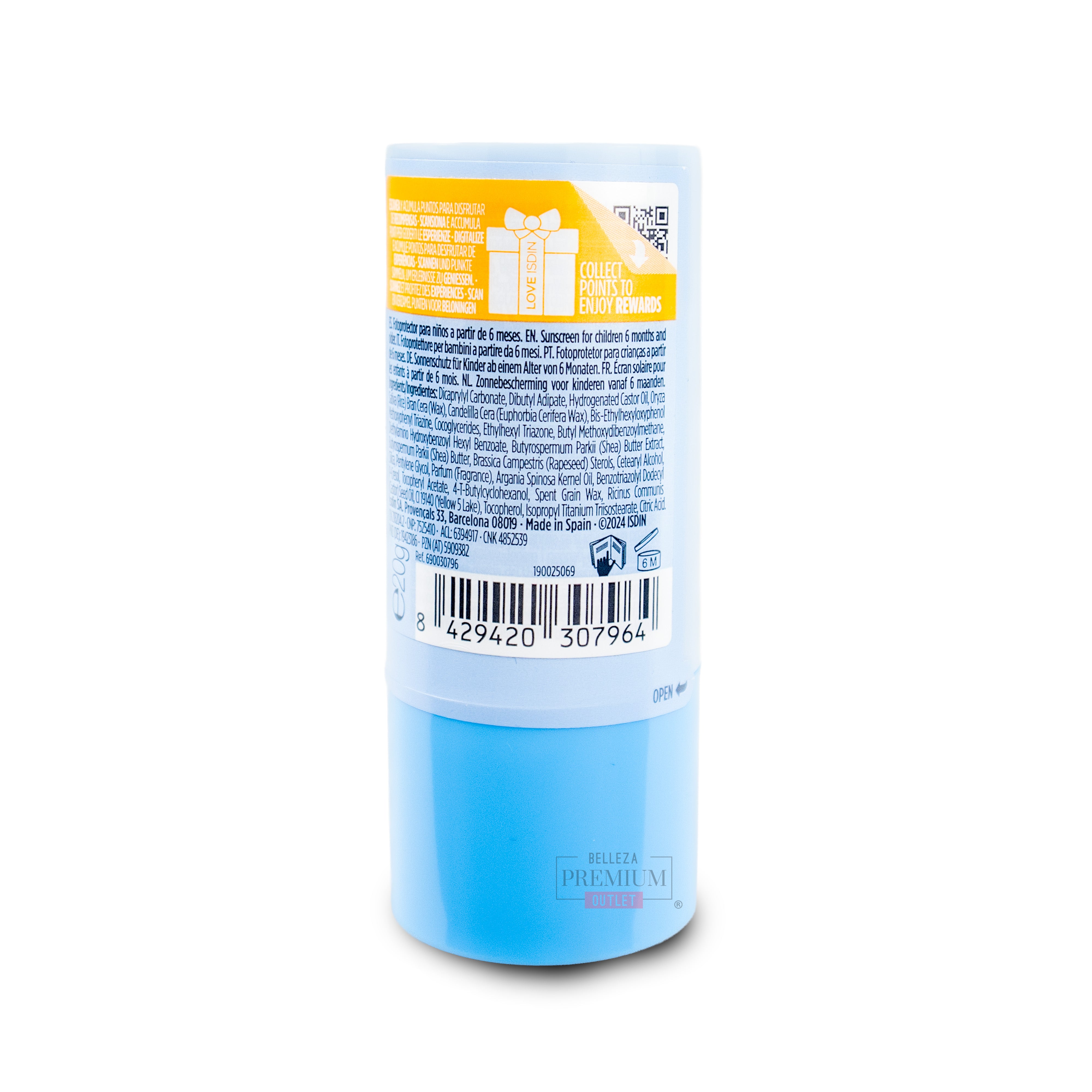 Isdin Invisible Stick Pediatrics SPF50 10g – Protector Solar en Barra para Niños y Piel Sensible