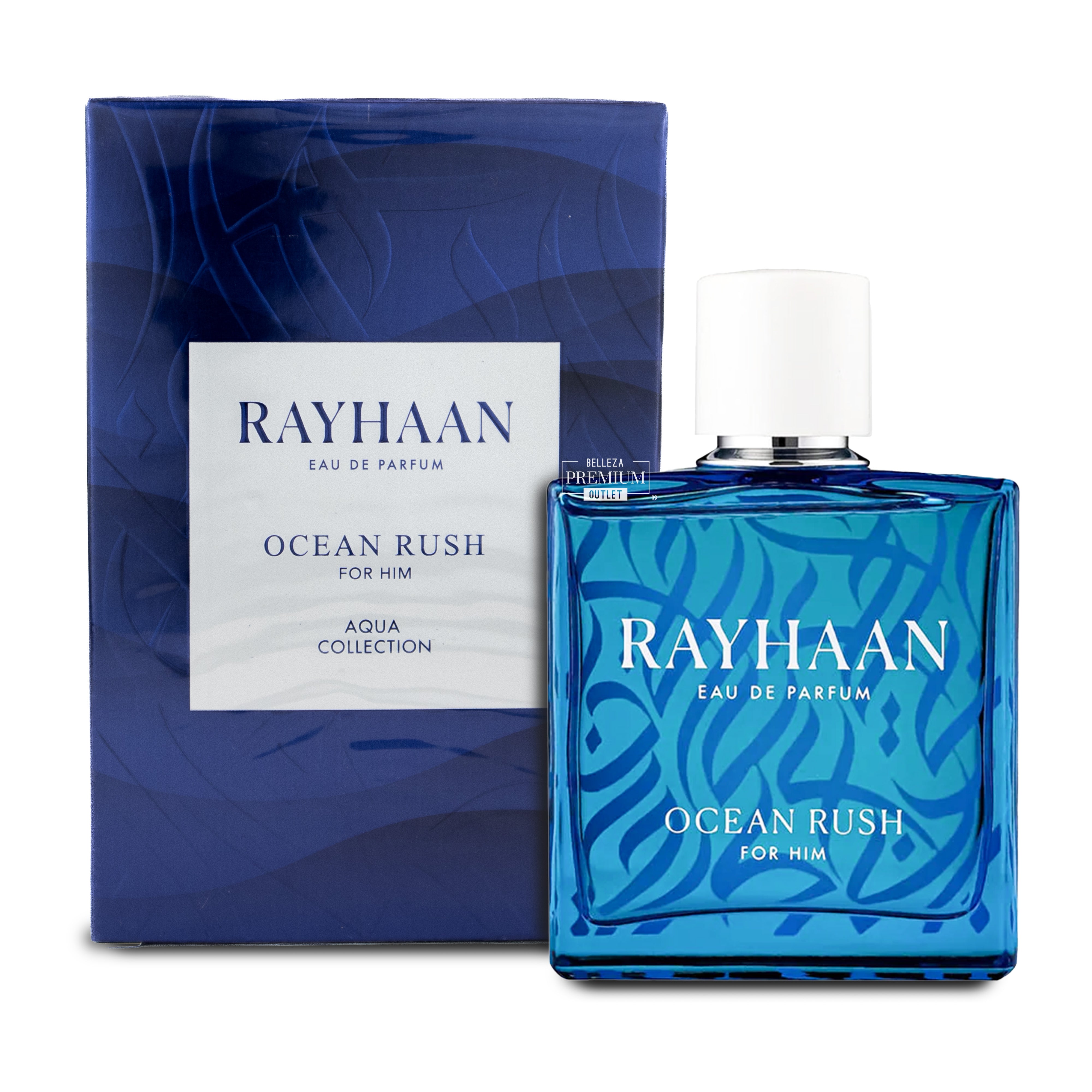 Perfume Rayhaan Ocean Rush EDP 100ml Hombre – Fragancia Marina Fresca y Energizante