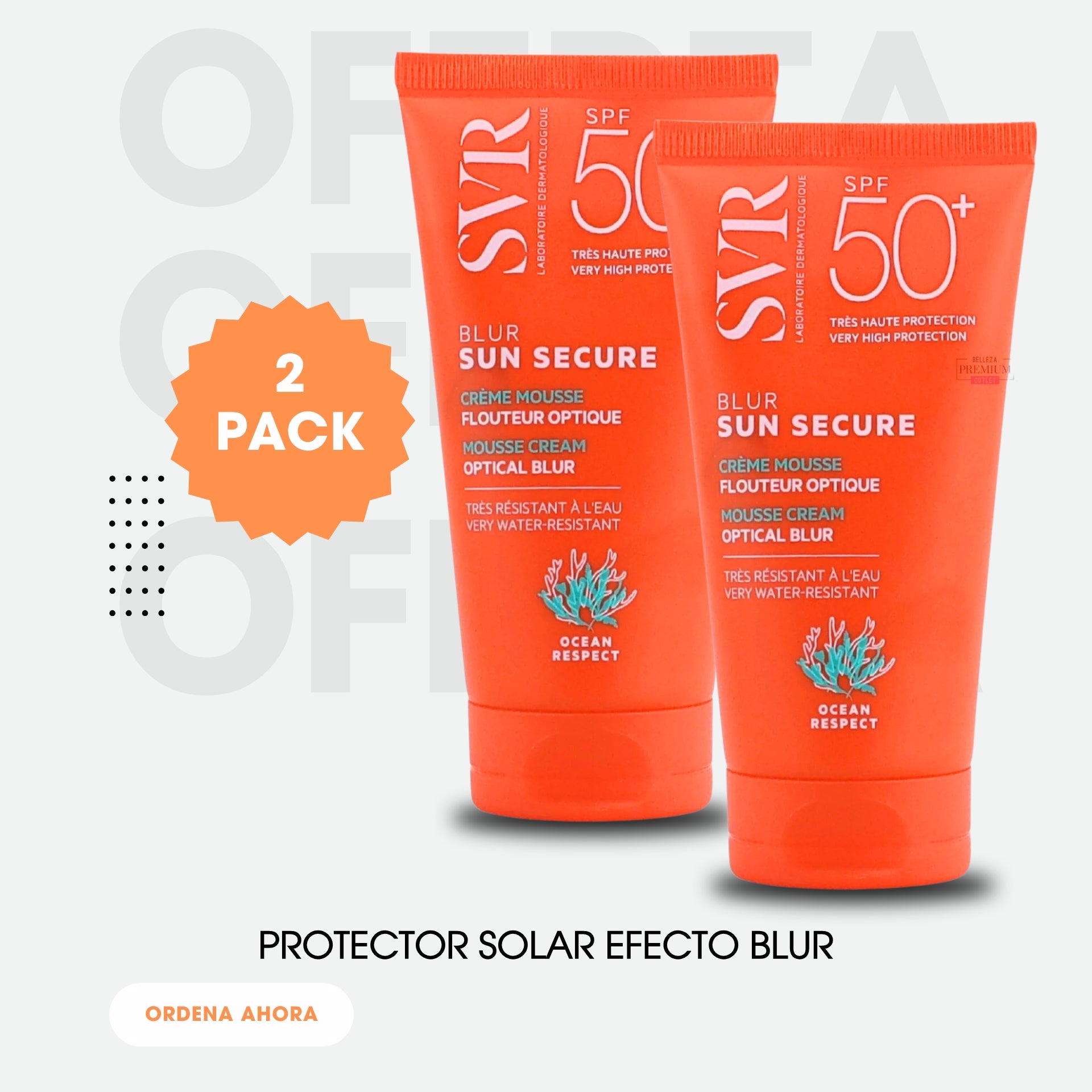 SVR Sun Secure Blur SPF50 Pack de 2 Protector Solar Efecto Primer | Bloqueador Solar