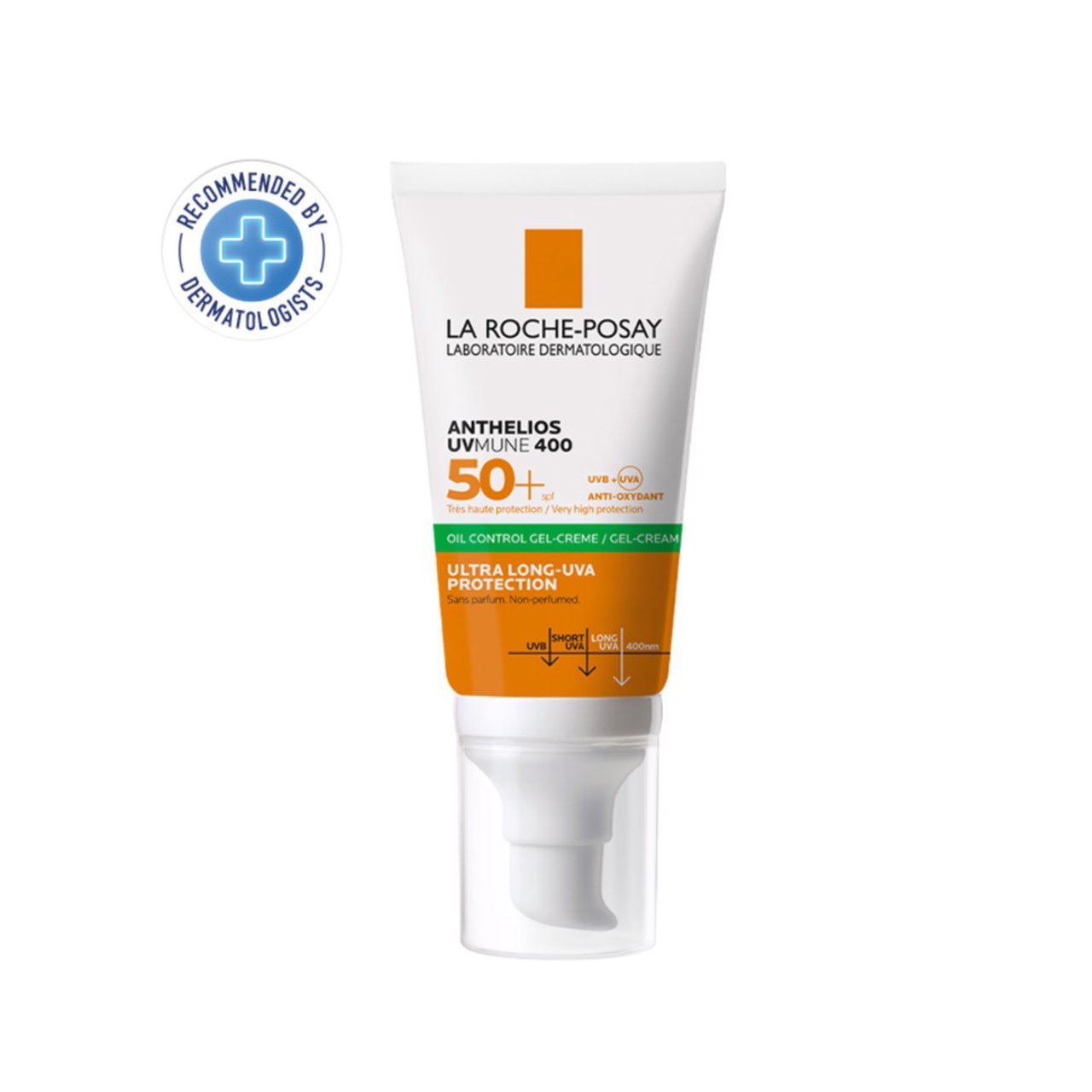 La Roche-Posay Anthelios Gel-Crème Oil Control SPF50+ 50ml – Protección Solar Ultra-Mate para Piel Mixta a Grasa
