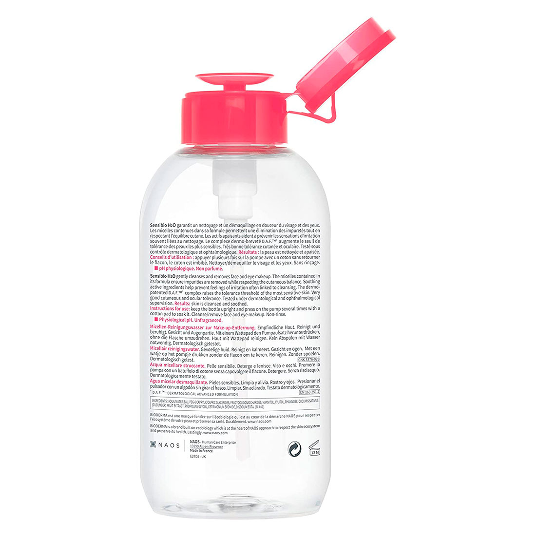 Bioderma Sensibio H2O Agua Micelar Desmaquillante 500 ml - Belleza Premium  Outlet