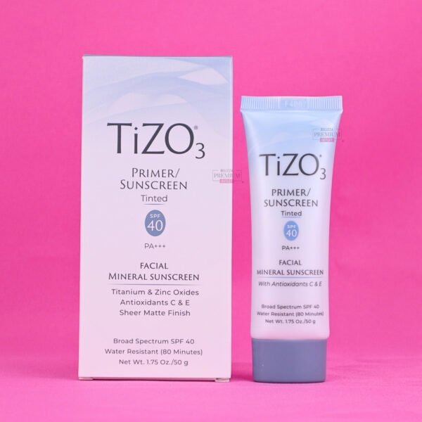 TiZO 3 Primer/Sunscreen con Color SPF 40 PA+++ 50g: El Protector Solar Poderoso que Une Protección y Cobertura para una Piel Radiante