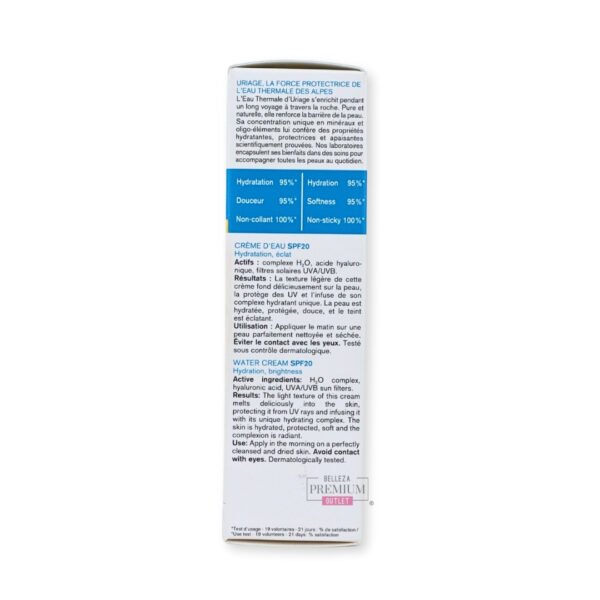 Uriage Eau Thermale Water Cream SPF20 40ml: SORPRENDENTE Hidratación y Protección en un Solo Paso